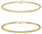 CASSIECA 2Pcs Bracelet Homme Or Acier Inoxydable Gourmette Homme Or Chaîne Bracelet Empilable pour Homme Garçons Chaîne Maille Bracelet Serpent 19CM Cadeaux pour Papa Mari Fils