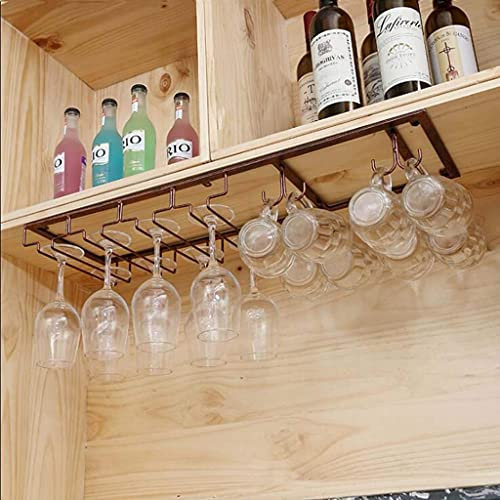 Portabicchieri vintage in ferro e vetro, da appendere a testa in giù, per bar e cucina di casa