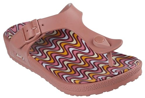 Skechers Damen T-Strap Sandalen, Koralle, 40 EU