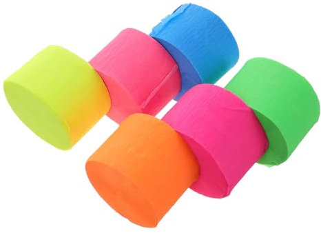 VILLFUL Paper Balloon Streamer Neon Scrunchies Party Hanging Decorations Festival Fans Colorful Streamers Glow in The Dark Papers Stage Streamers Balloon Arch Tape Strip Neon Streamers