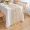 CHUQING Tischläufer Gold Tischdeko Geburtstag Tischband Hochzeit Vintage Golden Chiffon Transparentes Glitzer Tischläufer 70 cm x 3 m