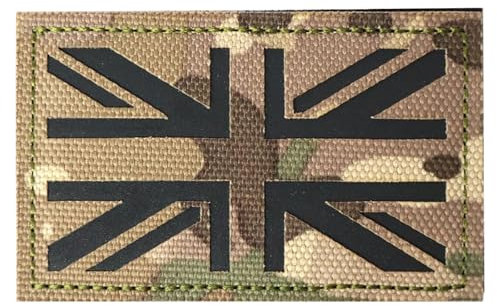Kighdel British Union Jack Patch Tactical, Airsoft Patches Union Jack Velcro Patch Military Patches Suitable for Military Tactical Bags Jackets Jeans Hats Camouflage Uniforms