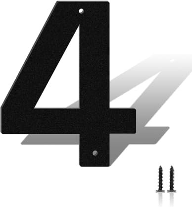 Höhe 5cm Hausnummer,wetterfest pulverbeschichtete Türnummer,Hausnummernschild aus massivem Stahl,schwarz lackierte Hausnummer für Ladenbeschilderung,Briefkasten,Garten,Hotel(4)