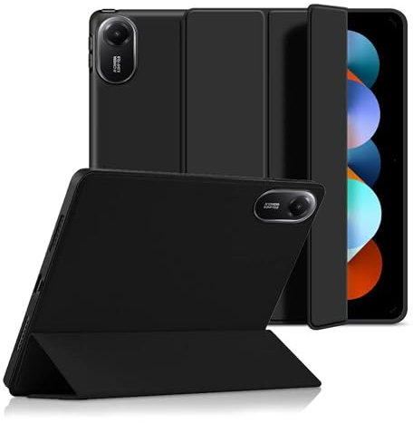 zZjoOoj Custodia in silicone per Xiaomi Redmi Pad 2 11 pollici 2025 Tablet Case,Morbido TPU Lightweight Protective Cover con Stand Functio and Auto Sleep/Wake Function,Nero