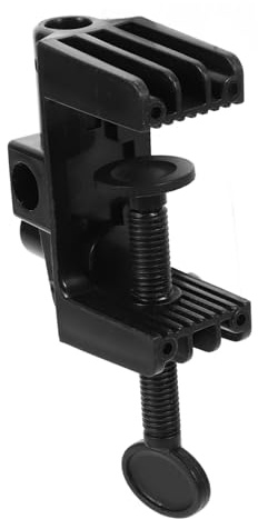 M2 Tischbefestigungsklemme mit Starkem Halt für Schreibtisch und Nachttisch | Abs Ausführung, 5,5cm Spannweite, für Platten bis 4,5cm, Schwarz, Modernes Design