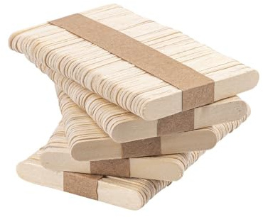 Ideen mit Herz | Mini Holzstäbchen | Holzspatel | kurze Eisstiele aus Holz | Holzspachtel | 6,5 cm lang | 0,9 cm breit | ideal zum Basteln oder für den Modellbau | 250 Stück