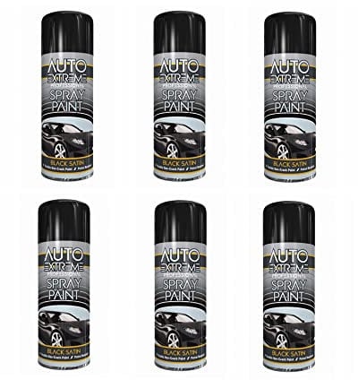 400ml Black Satin Spray Paint Aerosol Can Auto Extreme Car Van Bike (6)