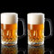 Momugs 20 OZ Beer Stein Mugs, German Clear Large Tall Beer Glasses With Handle for Men, Set of 2