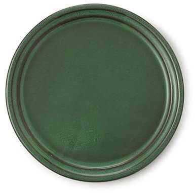CERTRE - Sottovaso per Bonsai Rotondo in Gres, Made in Italy, Colore Verde Palude (Smaltato)| Diametro 15 cm x Altezza 1,3 cm