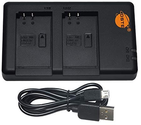 DSTE MH-27 MH-31 Battery USB Dual Quick Charger Compatible for EN-EL20, EN-EL22, EN-EL24, Nikon 1 J1, Nikon 1 J2, Nikon 1 J3, Nikon 1 AW1, Nikon 1 S1, Nikon 1 V3, Nikon 1 J4, Nikon 1 S2, Nikon 1 J5