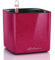 Lechuza – Pot de Fleurs d'Interieur – Cube Glossy – Réserve d'Eau Intégrée – Coloris Rouge Cerise – 14 x 14 x 14 cm