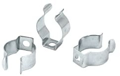 WITTKOWARE 10x Tool Clips, Federklemmen aus Federstahl, verzinkt, offen, z.B. für Kabel oder Rohre, Spannbereich-Ø 16-19mm