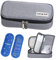 YOUSHARES Estuche de Viaje de Insulina - Bolsa de Viaje con Enfriador de Medicamentos Aislado para Almacenamiento de Pluma de Insulina y Viales para Diabéticos con 2 Bolsas de Gel (Gris)