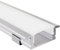 Alumino | LED Aluminiumprofil Eloxiert | 150 cm | Einbauprofil | Opale Abdeckung | für 16 mm LED-Streifen | kompatibel mit Philips Hue | 1,5m | Ems