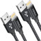 PIPIKA Câble iPhone, [1M/Lot de 2] Câble Lightning Nylon Câble de charge USB pour iPhone Compatible avec iPhone 14/13/13 Pro Max/12/12 Mini/12 Pro/11/11 Pro/XS/XS Max/XR/X/8 Plus/7/6s/6 Plus/5c/SE/Air