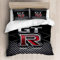 Bettwäsche Sets Coole Lokomotive Draussen Sport Reiter Motorrad Formel 1 Autos Thema Bettbezug mit Kissenbezug Geeignet für Männer Jungen (Schwarz,135x200cm)