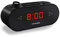 Metronic 477039 FM-Radiowecker, Projektion, doppelter Alarm, mit Sleep/Snooze-Funktion, einstellbare Helligkeit und Batterien zur Speicherung der Uhrzeit, Schwarz