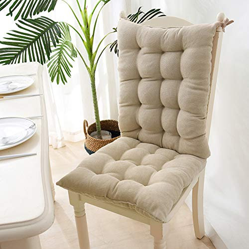 Dicke Stuhlauflage,Niedriglehner Stuhlkissen mit Rückenteil, Einteiliges Sitzkissen Niedriglehner Auflage Warm Sitzauflage für Büro Sofa,Esszimmerstuhl Kissen Auto Sitzkissen Sitzpolster D 40x95CM
