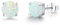 Damen Opal Ohrstecker 925 Sterling Silber Runde Opal Ohrringe für Mädchen Hypoallergene Ohrstecker Weihnachten Geschenke für Frauen Kinder