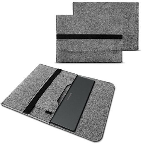 NAUC Laptoptasche kompatibel für Medion Akoya E14412 Notebook Tasche Laptop Cover Sleeve Hülle strapazierfähiger Filz Case, Farbe:Grau