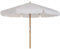 Outsunny Sombrilla Terraza Exterior Ø325 cm Sombrilla de Jardín con Sistema de Polea Techo Ventilado 8 Varillas de Bambú y Poste de Madera Parasol para Patio Terraza Beige