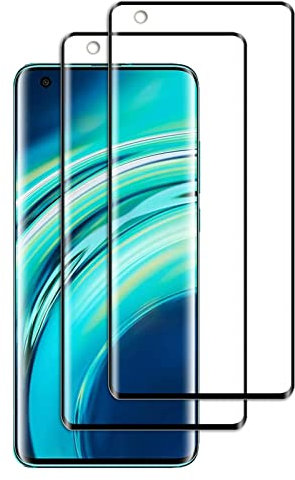 Protector de Pantalla para Xiaomi Mi 10 [2 Unidades] Vidrio Templado, Borde Curvo 3D, Cobertura Total Película Templada, Dureza 9H, Antiarañazos, Sin Burbujas, HD Vidrio Templado