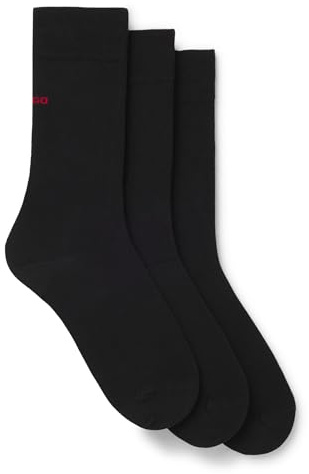 HUGO Mens 3P RS UNI CC Three-pack of logo-detail socks in a regular length