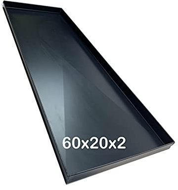 [1 PEZZO] Teglia forno 60x20x2 Cm, Bordo 2 cm con diagonale Spessore teglie 8/10 Pizza alta idratazione ideale per pizza focaccie