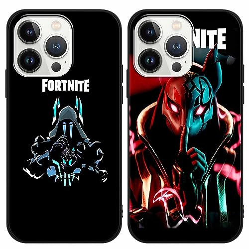 [2 pièces] Coque Compatible avec Apple iPhone 13 Pro 6,1 Pouces, Motif Étui de Téléphone Silicone TPU Souple Back Cover Case pour iPhone 13 Pro Max, 01