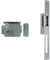 Extel - Serrure électrique - WE 5001/2 BIS, pour ouverture gauche ou droite, protégées par une visière. avec mémoire d'appel - Gris & Ouvre-porte électrique avec fonction mémoire long (25 cm), gris