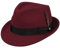 Stetson Elkader Trilby Filzhut Damen/Herren - Hut aus Wollfilz (Asahi Guard) - Wollfilzhut wasserabweisend - Fedora schmutzabweisend - Trilbyhut Sommer/Winter dunkelrot M (56-57 cm)