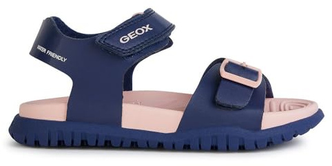 Geox Mädchen J Fusbetto Gi Sandal, Navy Pink, 32 EU
