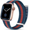 Mastten Nylon Armband Kompatibel mit Apple Watch Armband 40mm 41mm 38mm 42mm, Sport Klettverschluss Verstellbare Geflochtenes Armband für iWatch Series 10 9 SE 8 7 6 5 4 3 2 1, Felsen Grün/Red