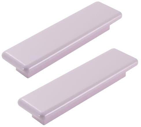 Lila Möbelgriffe Massives Holzgriffe Küchengriffe Schrankknöpfe 2 Stück Schrankgriffe Schubladengriffe Kleiderschrank Knöpfe Türgriffe, mit Schrauben (Hole distance 64mm)