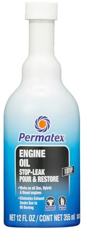 Permatex 30302 Engine Oil - Stop Leak, 12 fl oz, Effectively Stops and Prevents Oil Leaks and Burning Without Needing to Dismantle