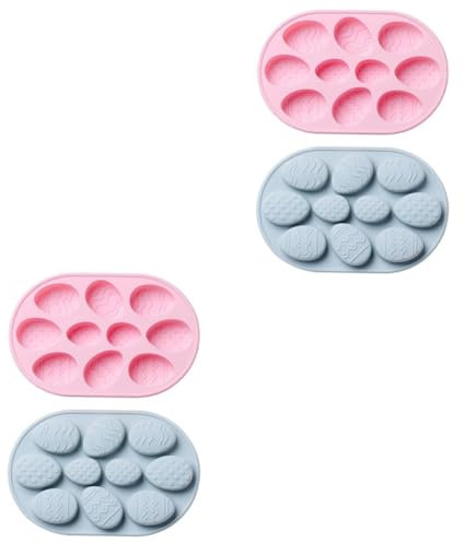 Alipis 4 Pz Stampo per uova di Pasqua per candele stampo in silicone teglia teglie da forno stampo da torta teglie in silicone per uova di pasqua domestico bakeware regalo