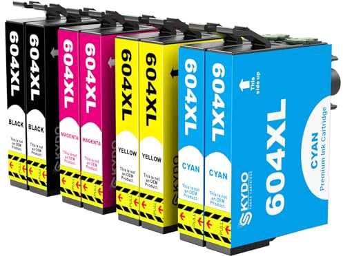 604XL Druckerpatronen für Epson 604 Patronen 604 XL Kompatibel für Epson XP 2205 Patronen für Expression Home XP-2200 XP-3200 XP-3205 XP-4200 XP-4205 Workforce WF-2910 WF-2930 WF-2935 (8er-Pack)