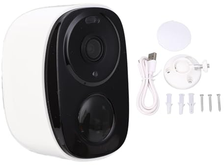LUCKDANO Sicherheitskameras, Kabellos, für den Außenbereich, 2K HD 1080P, PIR-Bewegungserkennung, Nachtsicht, 2-Wege-Sprechfunktion, für den Innenbereich, Heim-WiFi-Überwachungskamera
