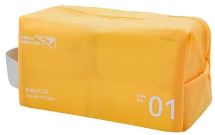 AfitLulu Neceser de aseo unisex, impermeable, amarillo, para viajes, gimnasio/natación, negocios y regalo