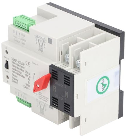 Interruttore di Trasferimento Automatico Mini ATS, Interruttore di Commutazione Doppio Generatore di Corrente Resistenza Alle Alte Temperature AC220V 2 modalità Operative per