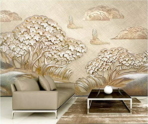 CILODO Murals Wallpaper Trees & Birds 3D Wall Photo Mural Wall Paper for Background Bedroom 3D Wall Murals 400cm×280cm
