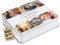 PR Print Royal Geschenkdose selbst gestalten mit 4 Fotos & 3 Zeilen Text - Blechdose bedrucken, Personalisierte Keksdose - Muttertagsgeschenk, Geburtstag, Weihnachten | Rechteckig weiß, 1500 ml