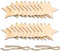 60 Stück Holzsterne Deko, 8cm Sterne Basteln Holzsterne zum Basteln, Sterne Holz mit Juteseil, Holzsterne Zum AufhäNgen für Christbaumschmuck Holz, Hochzeitsdekoration, DIY Handwerk