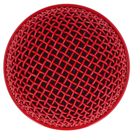 Ersatzgitter für SM58S-Mikrofone, Beulenfest, Windschutzscheibenschaum, Gehärteter Stahl, Passend für Mehrere Modelle, Edelstahlmaterial, Schützt Mikrofonkomponenten, Einfach (Rot)