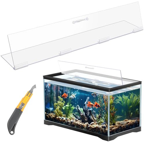 Sieral Aquarium Lid Polycarbonate Canopy Set Aquarium Cover Fish Tank Lid Without Center Brace with a Hook Knife (30 x 12 Inch)