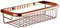 ZZlei2yu-12 Badregal Duschcaddy, an der Wand montierte Duschregale aus Kupfer, Aufbewahrungskorb for die Dusche in Roségold for das Badezimmer im Duschbereich Duschregal(30 cm)