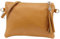 SH Leder Echtleder Umhängetasche Clutch kleine Tasche Abendtasche 22x15cm Anny G248 (Hell Cognac)