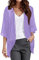 2025 Solido, Elegante Cardigan da donna in chiffon con maniche a sbuffo, camicette casual top casual top casual top top casual, Lilla, XL