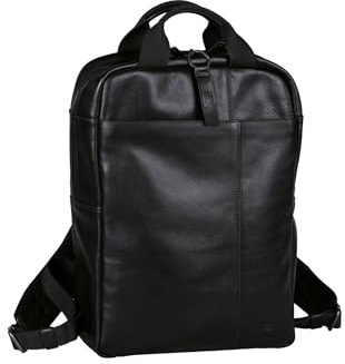 camel active Herren Echtleder Rucksack mit gepolstertem Laptopfach Schwarz, Menswear-L