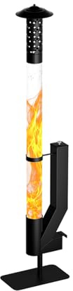 Fire Pit - 62 Inches Wood Pellet Patio Heater with Thickened Base for Outdoor, Camping, Garden & Picnic Use